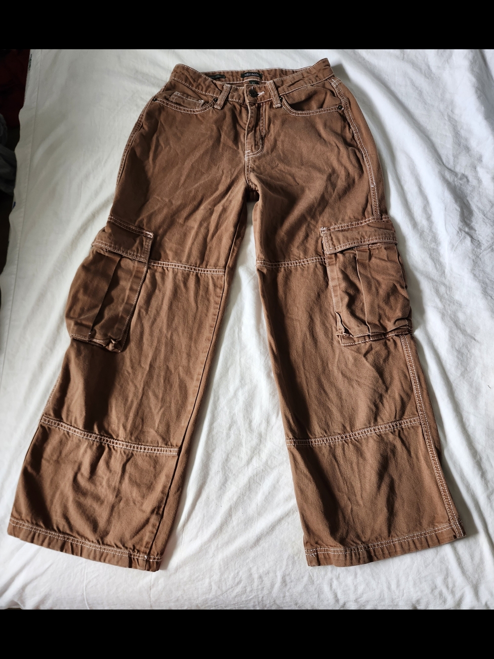 wild fable Brown Wide-Leg Cargo Pants